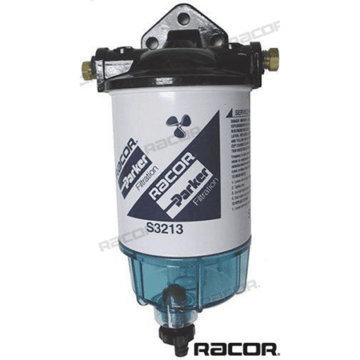 RAC320R-RAC-01 - Filtre séparateur essence transparent - RACOR - Mercruiser 8M0097838 / OMC 8M0097838 / Yamaha YMM-2W227-01