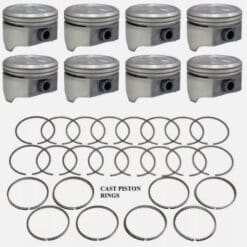 Kit x8 pistons + segments côte standard GM 5.7l -350 non vortec avant 1996 RCK-K15058P