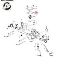 BK-8M0079167 - Joint couvercle thermostat Original Mercruiser 8M00179167